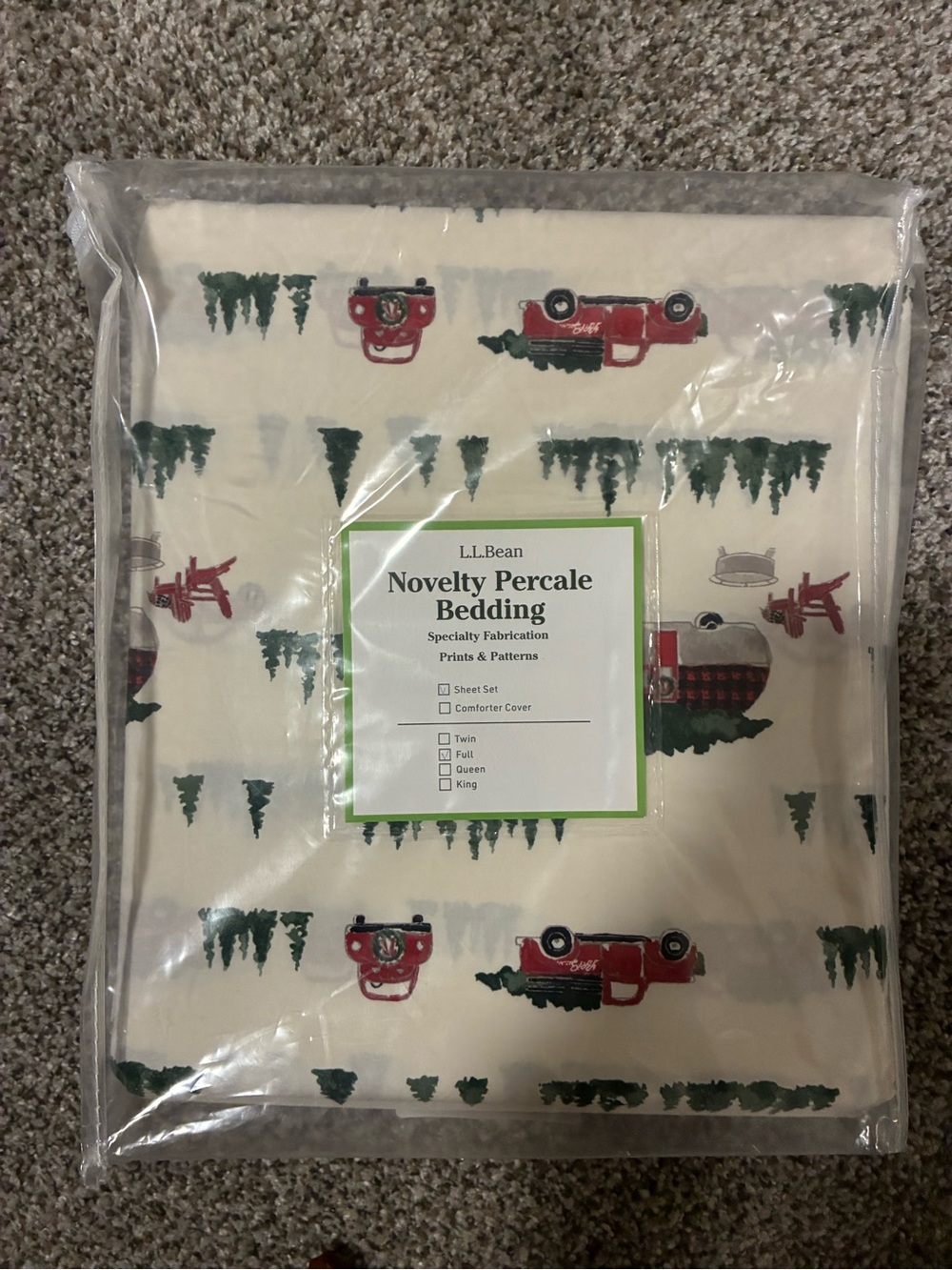 L.L. Bean Novelty Percale bedding set - Full (no fitted)